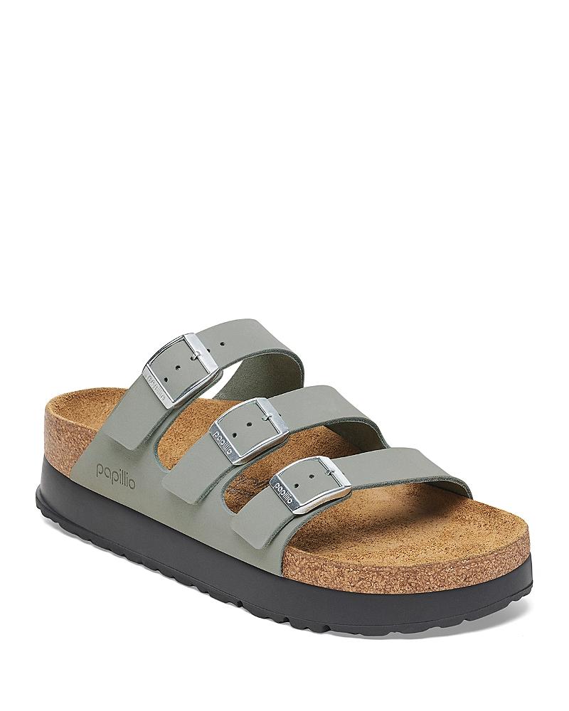 Birkenstock Womens Florida Platform Flex Nubuck Sandals Product Image
