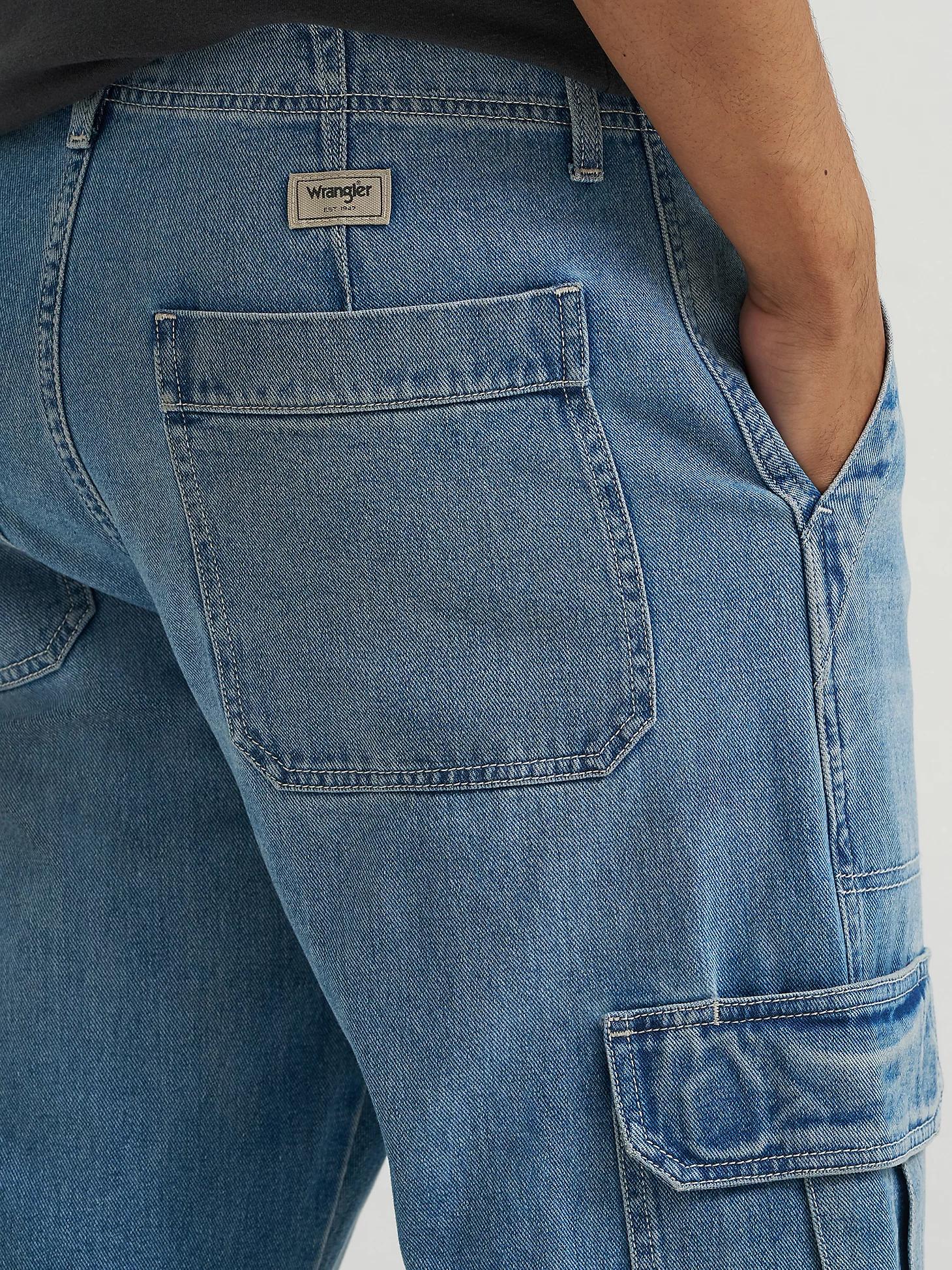 Men's Utility Denim Cargo in Mid Product Image
