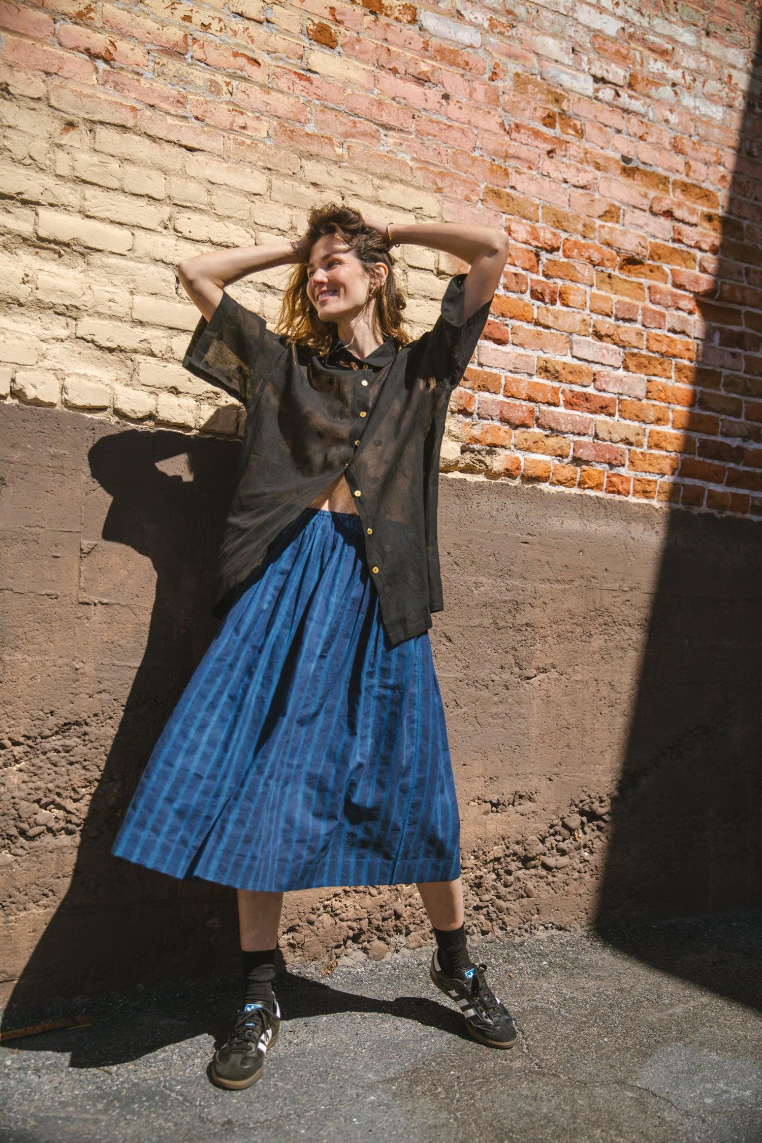 Vintage Navy Blue Skirt Product Image