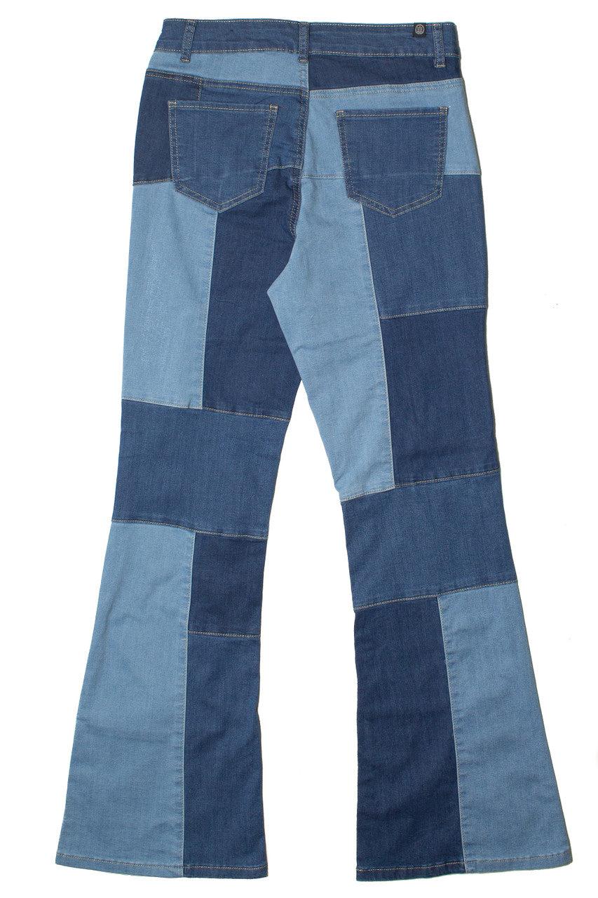 Bell Bottom Patchwork Jeans Product Image