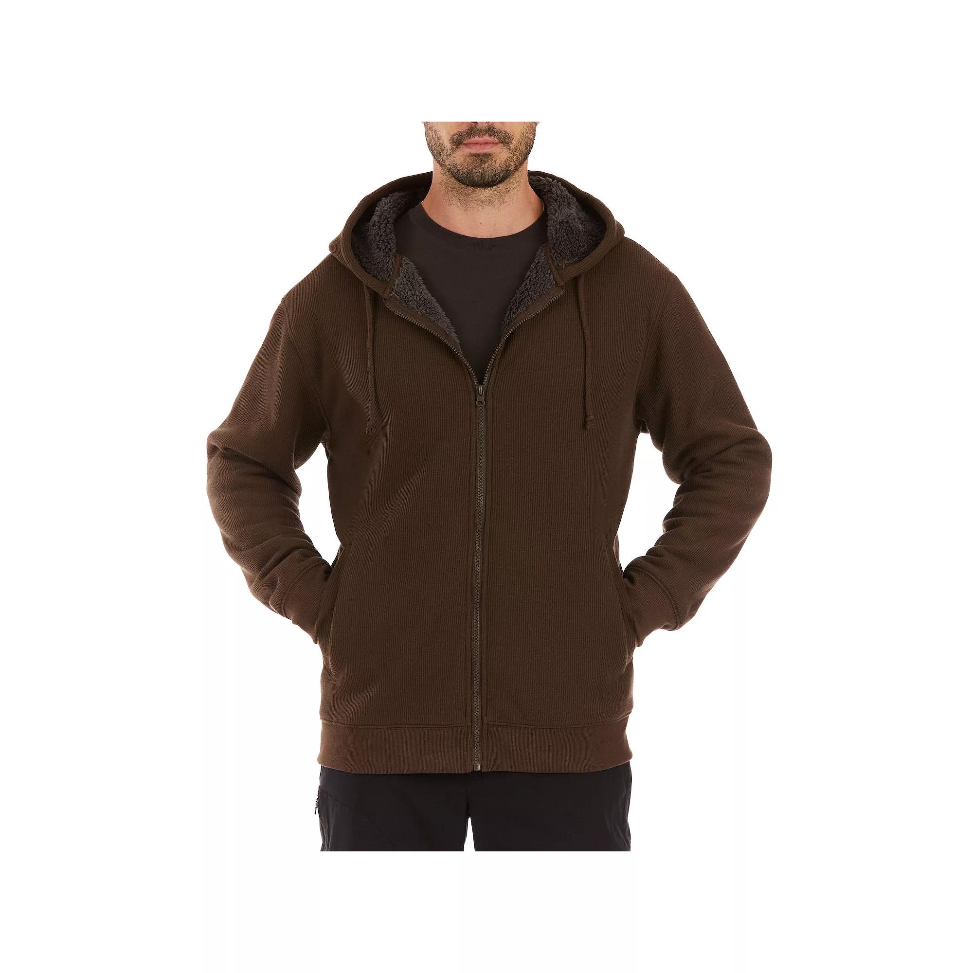 Big & Tall Smith's Workwear Sherpa-Bonded Thermal Knit Hooded Jacket, Men's,  Product Image