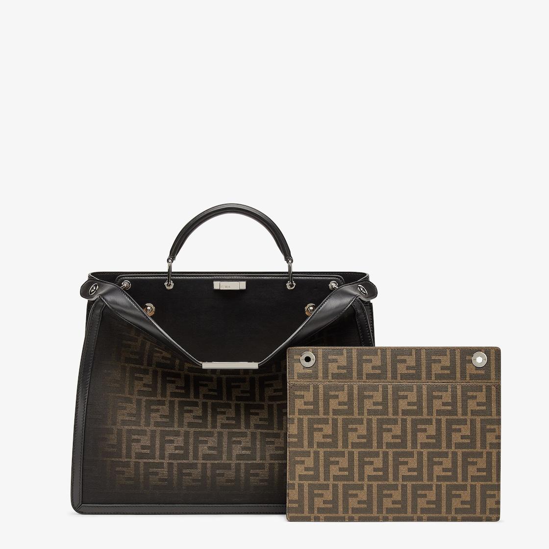 Peekaboo ISeeU MediumBrown FF jacquard bag Product Image