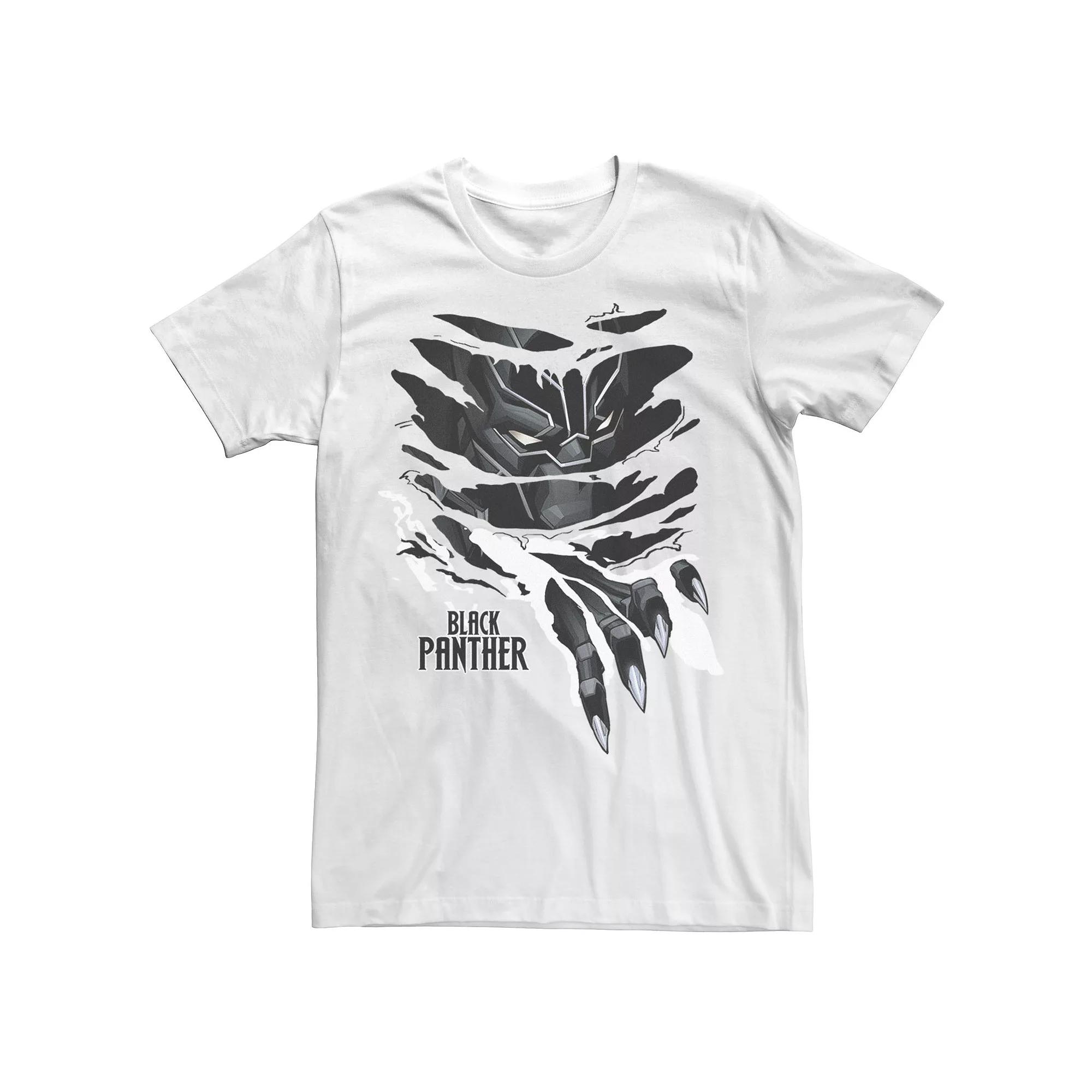 Big & Tall Marvel Black Panther Scratch Through Tee, Men's,  Product Image
