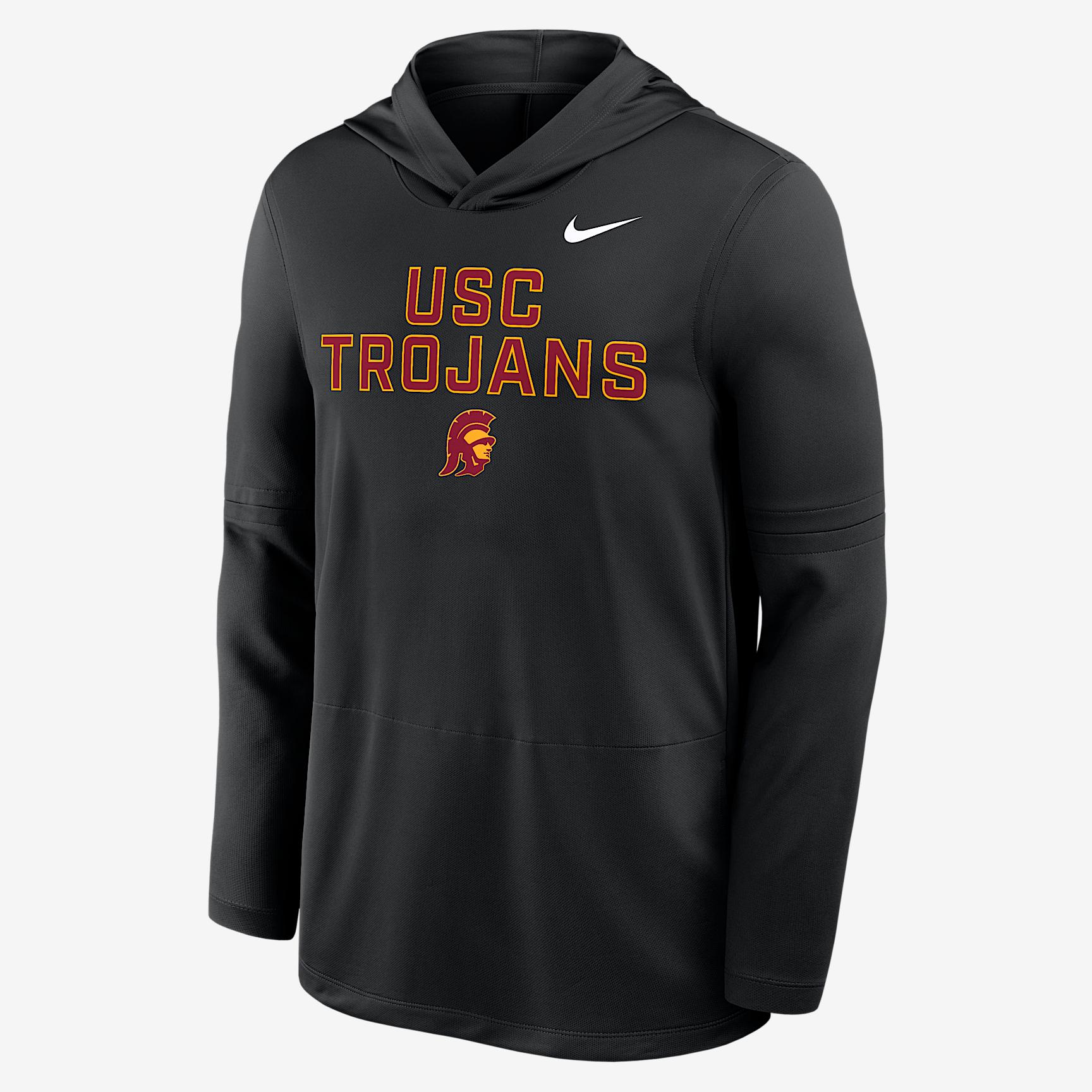 USC Sideline Nike Men's Dri-FIT College Long-Sleeve Hooded Top Product Image