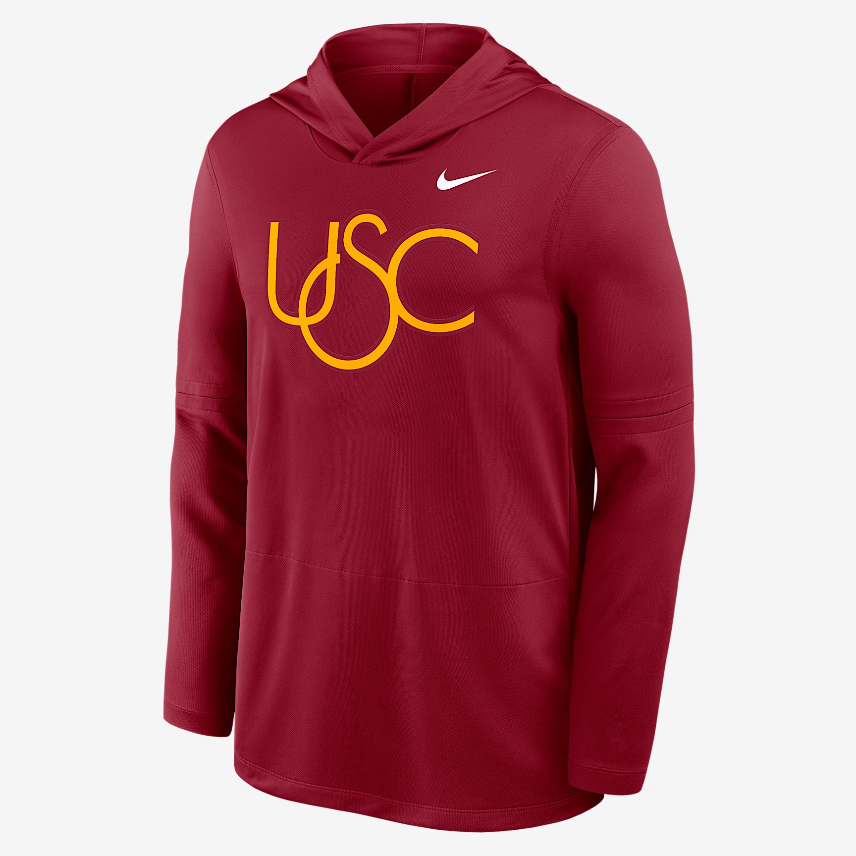 USC Sideline Nike Men's Dri-FIT College Long-Sleeve Hooded Top Product Image