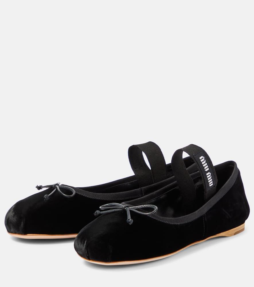 logo-strap ballerina shoes Product Image