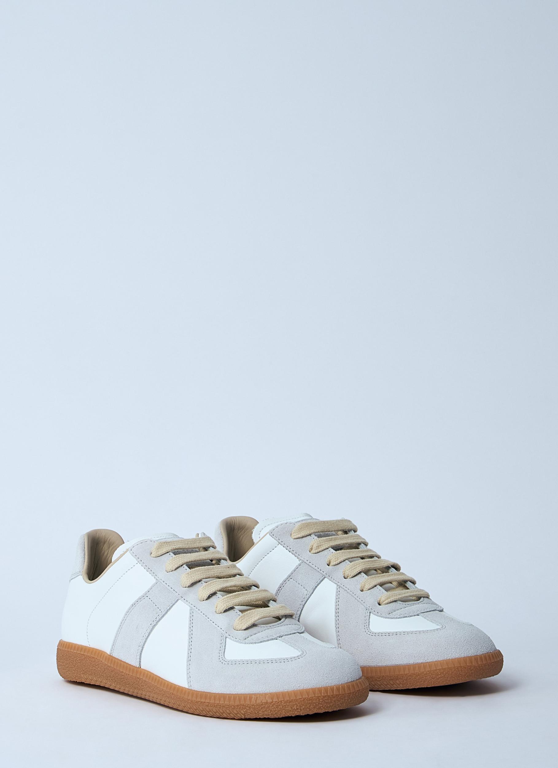 MAISON MARGIELA Replica Leather And Suede Sneakers In White Product Image