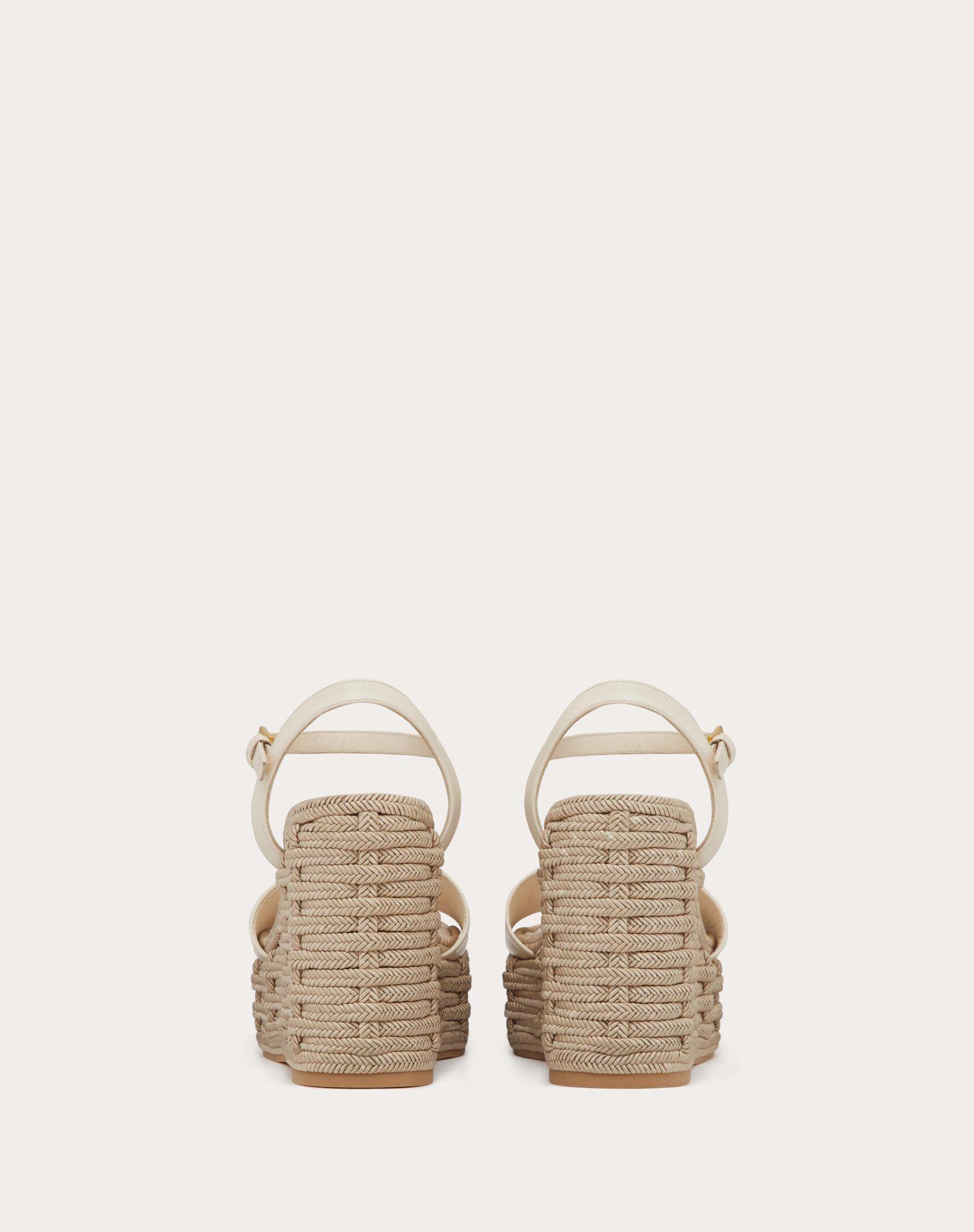 VLOGO CALFSKIN CUT-OUT WEDGE SANDAL 110MM Product Image