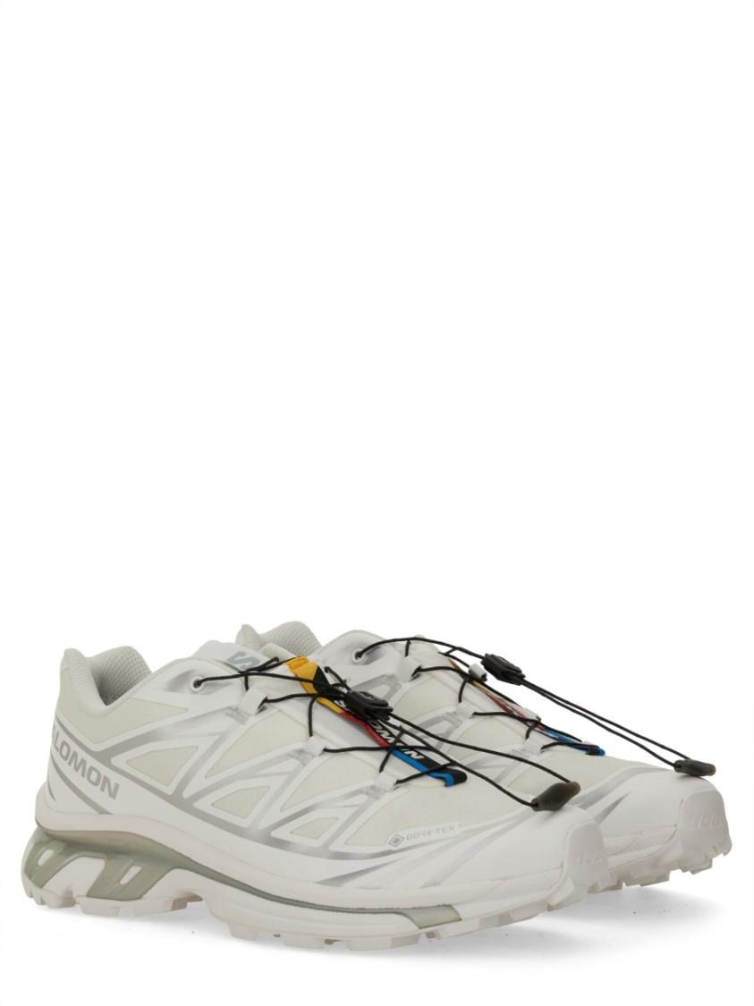 SALOMON Mens White White Silver Xt-6 Gtx Quick-lace Mesh Low-top Trainers Product Image