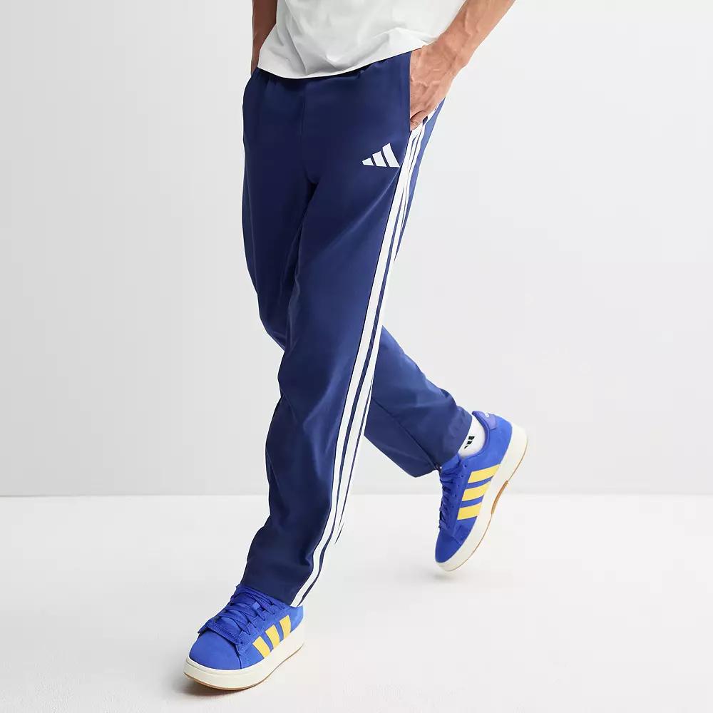 adidas Essentials 3-Stripes Stanford Pants Open Hem Dark Blue XL Mens Product Image