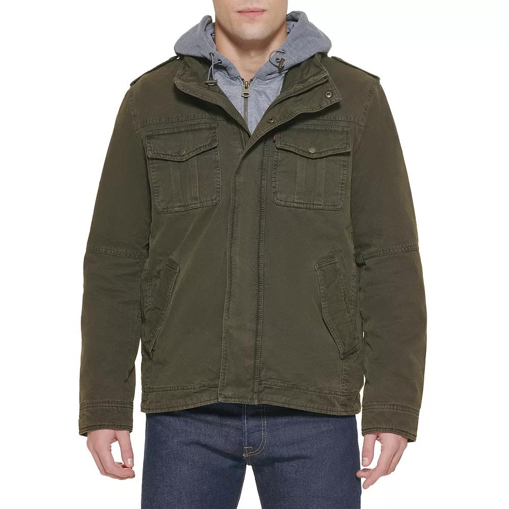 Men's Levi's® Hooded Sherpa Lined Trucker Jacket,  Product Image