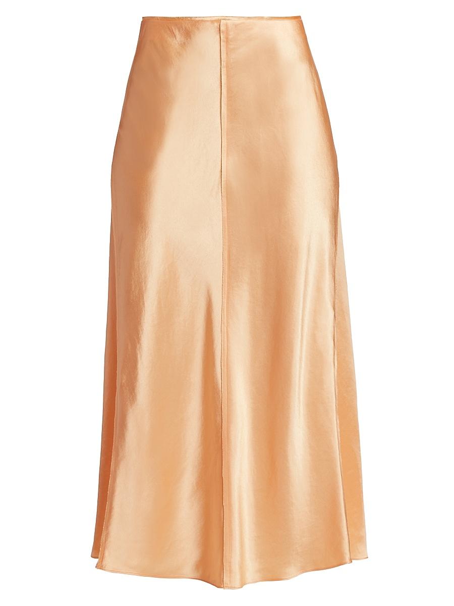 Womens Satin Panelled Slip Skirt Product Image