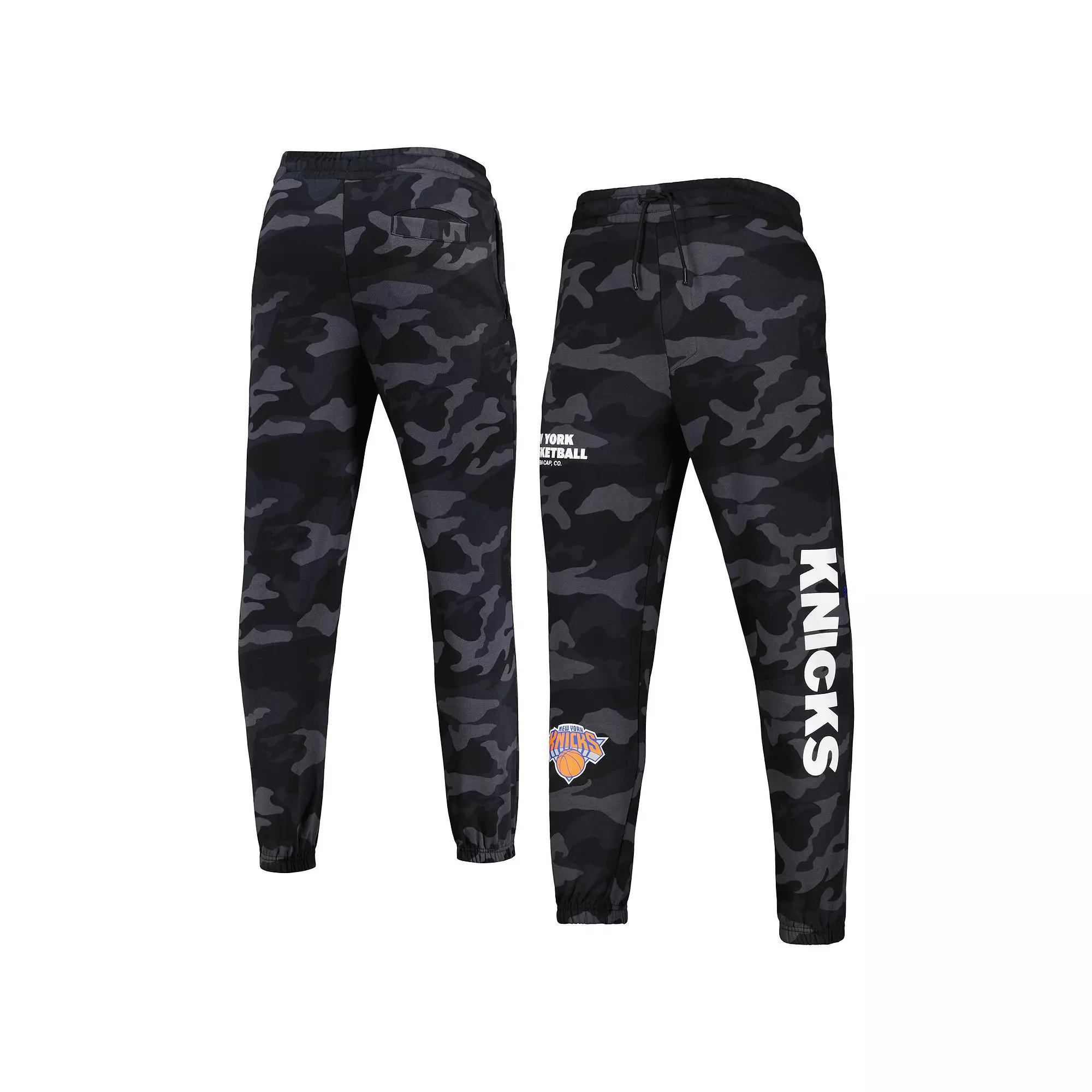 Men's New Era Black/Camo New York Knicks Tonal Joggers, Size: Large Product Image
