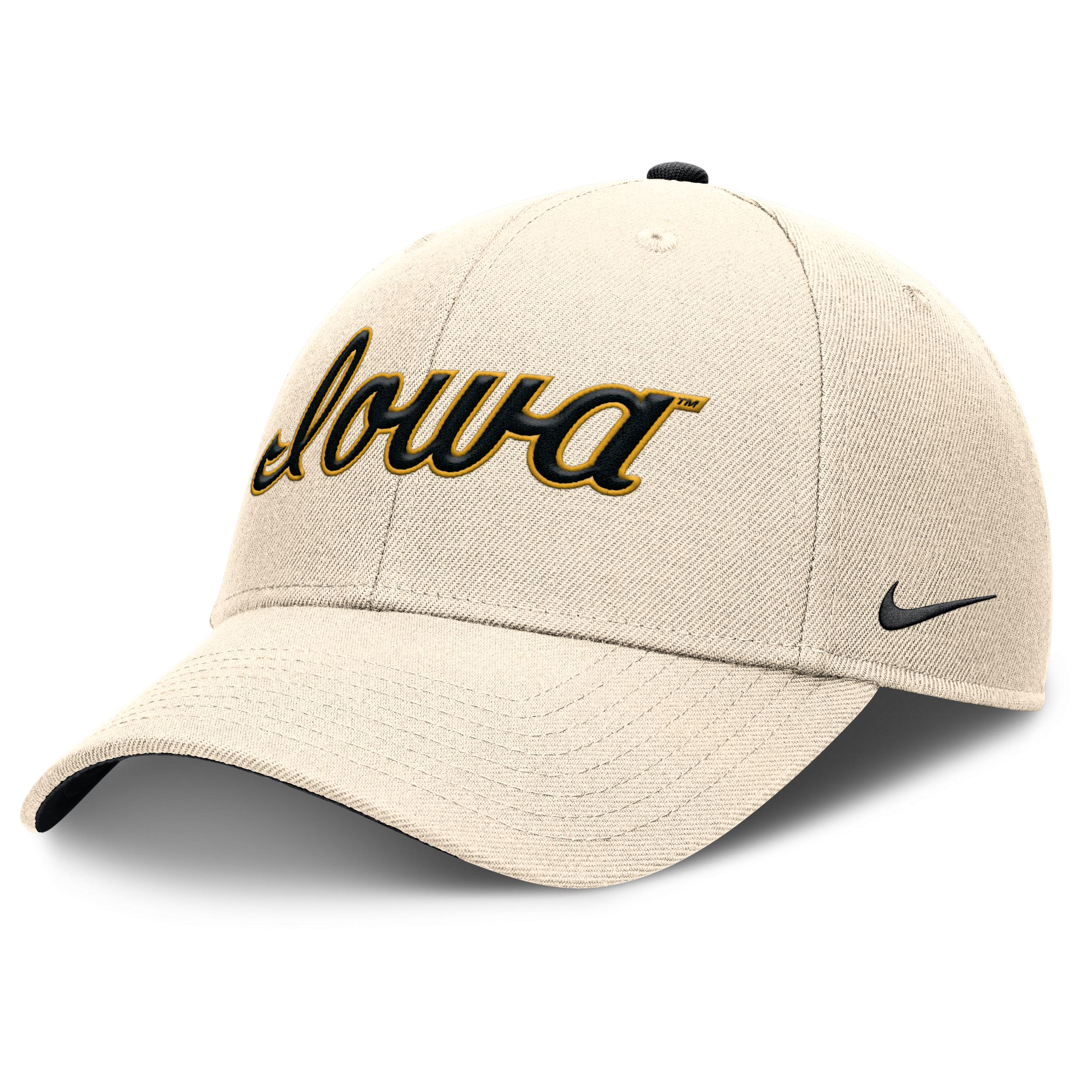 Men's Nike Natural Iowa Hawkeyes Primetime Rise Adjustable Hat, Beige Product Image