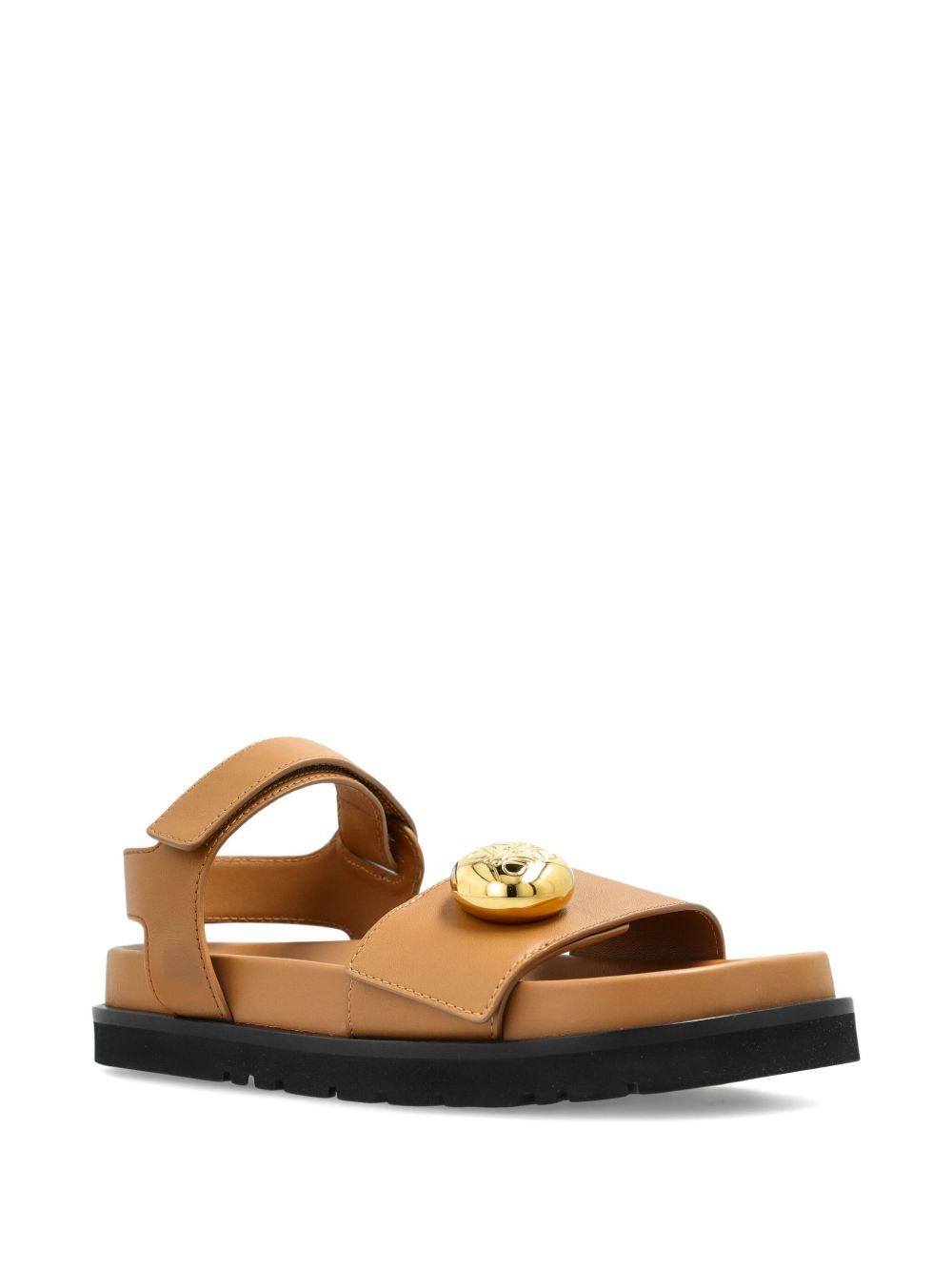 leather button-embellished sandals Product Image