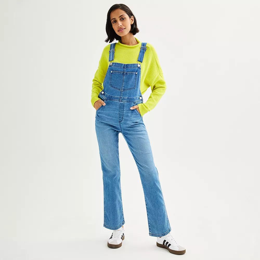 Women's Sonoma Goods For Life® Denim Overalls, Size: XS, Med Blue Product Image