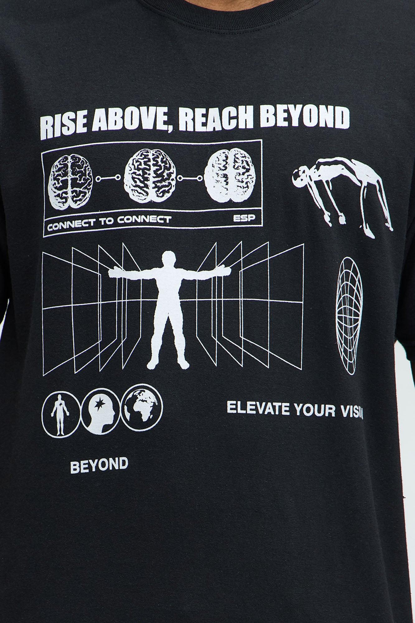 Rise Above Reach Beyond Short Sleeve Tee - Black Product Image