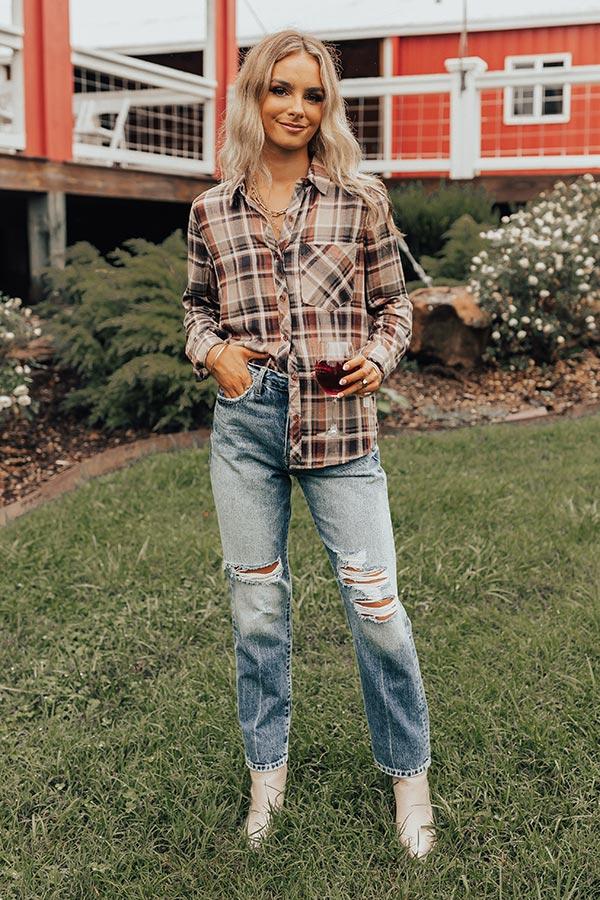 Cabin So Cozy Plaid Top Product Image