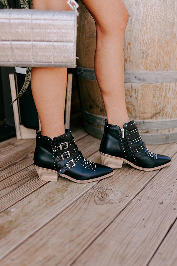 The Amazing Faux Leather Booties in Black Product Image