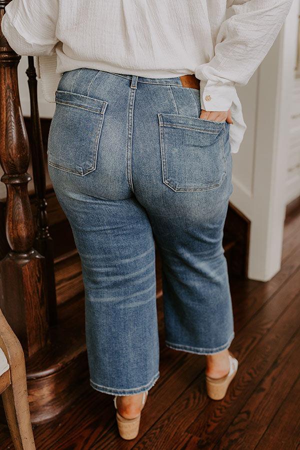 The Josie High Waist Wide Leg Crop Jean Curves Product Image