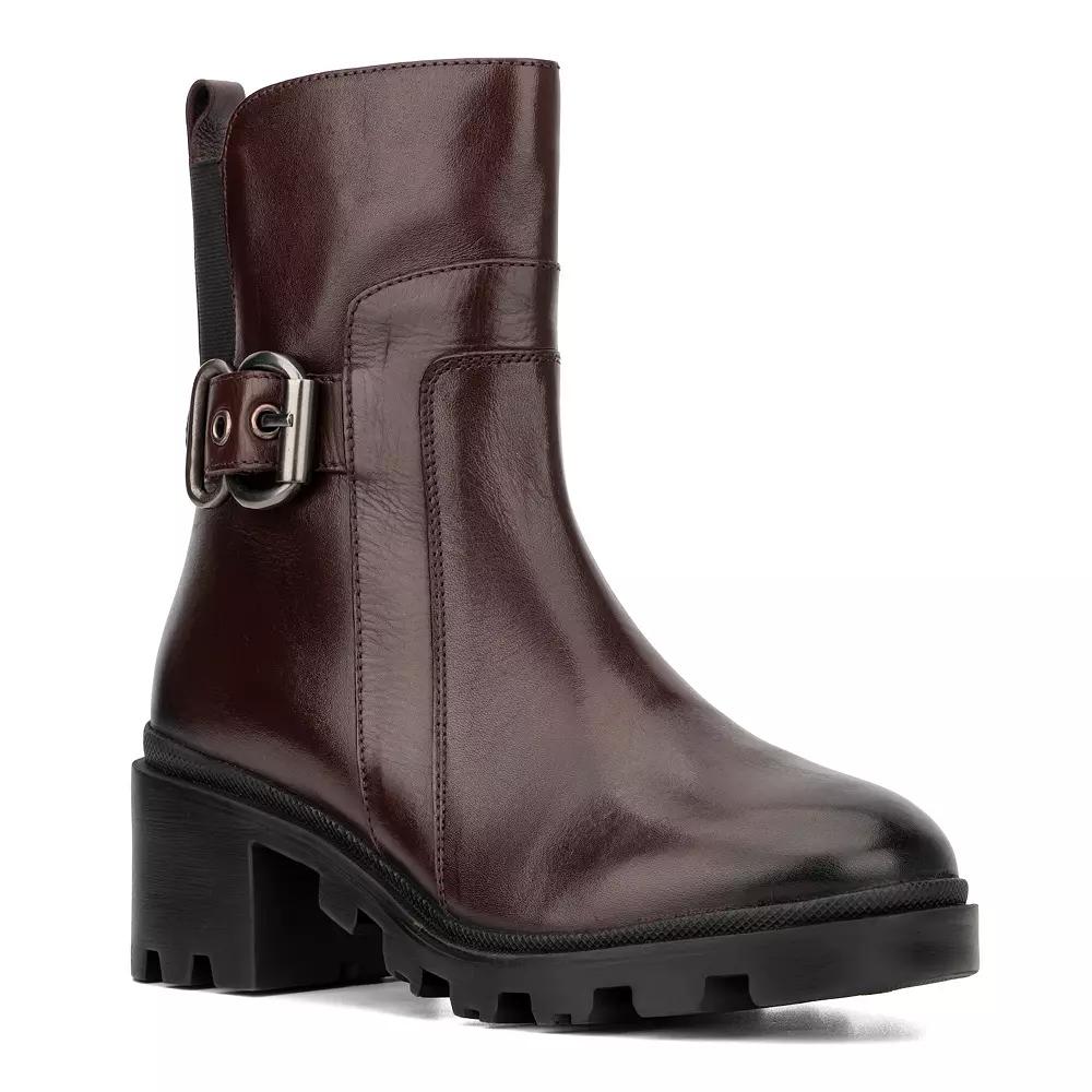 Vintage Foundry Co. Guilia Womens Leather Ankle Boots Red Product Image