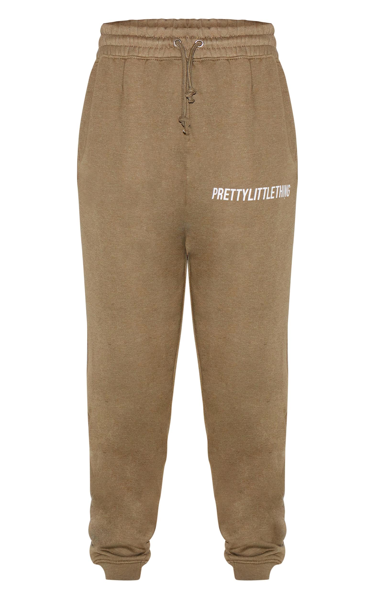 PRETTYLITTLETHING Sage Khaki Prettylittlething High Waist Cuffed Sweatpant Product Image