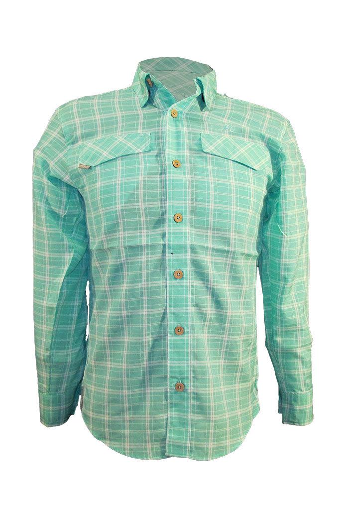 Mojo Sportswear Company Coastal Plaid Short Sleeve Men's Fishing Shirt Product Image