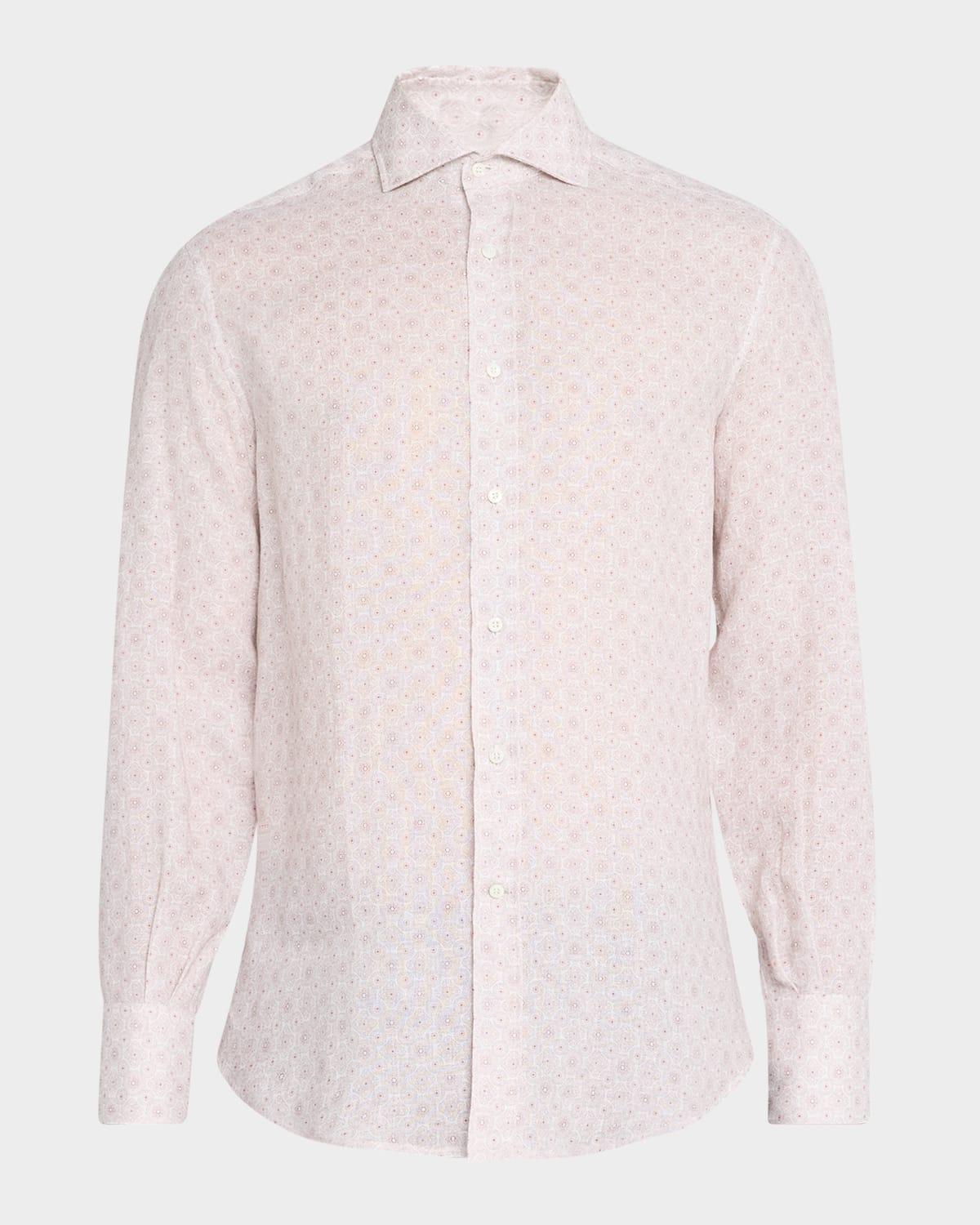 Men's Linen Medallion Sport Shirt Product Image