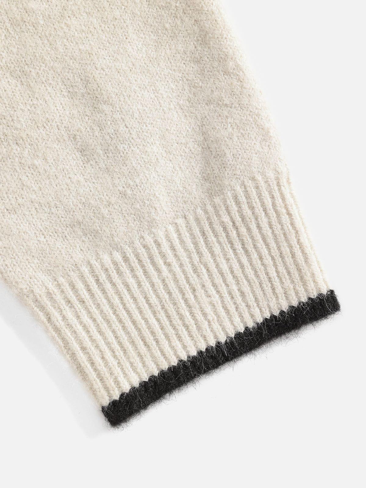 Aelfric Eden Patchwork V-Neck Sweater Product Image