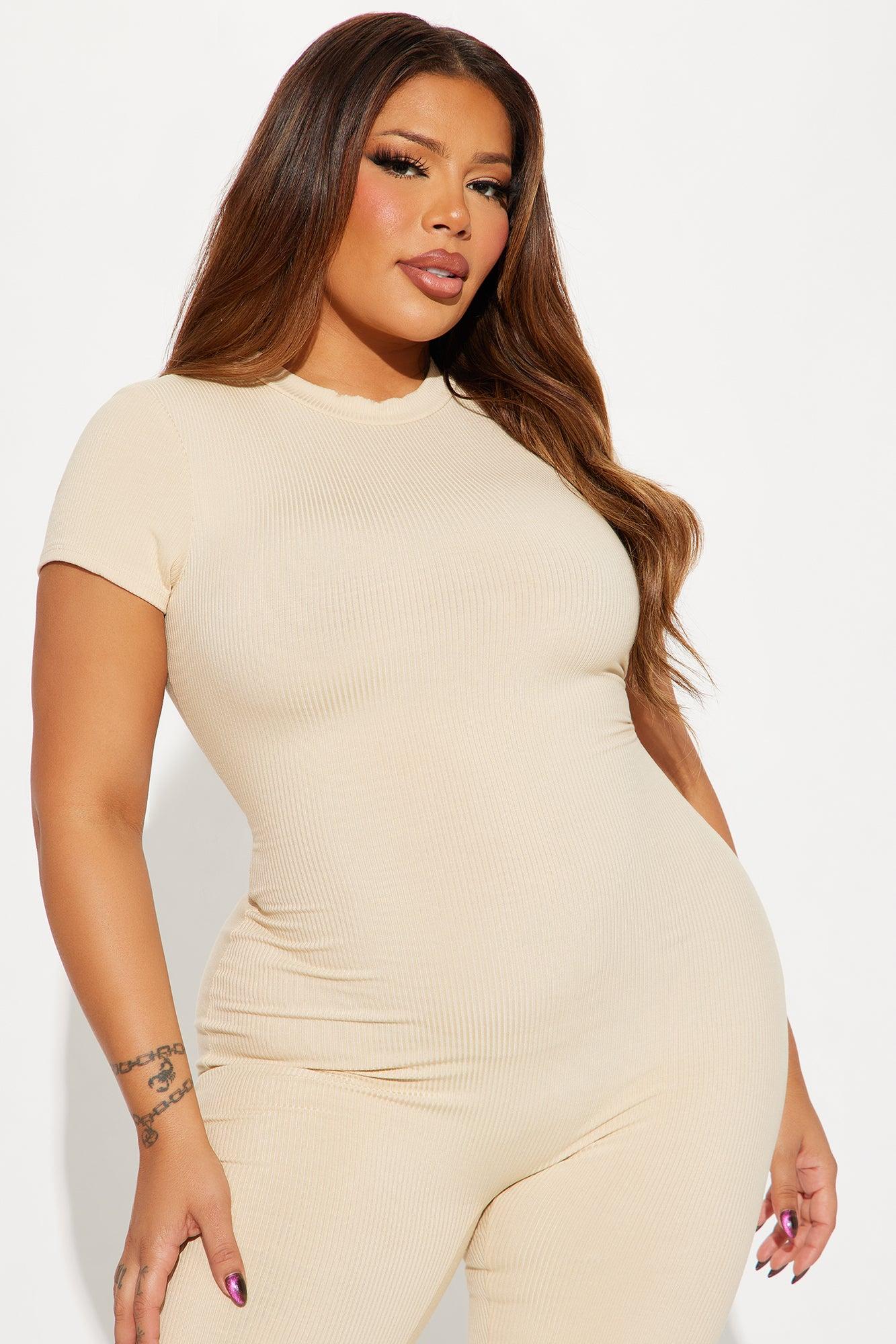 Malia Snatched Jumpsuit - Cream Product Image