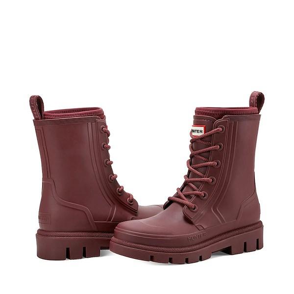 Womens Hunter Diana Lace-Up Rain Boot - Dark Product Image