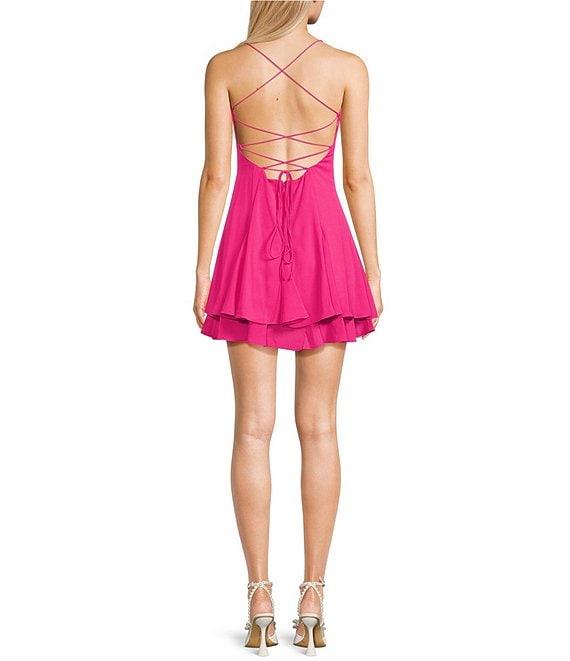 Lulus Layered Ruffle Chiffon Mini Dress Product Image