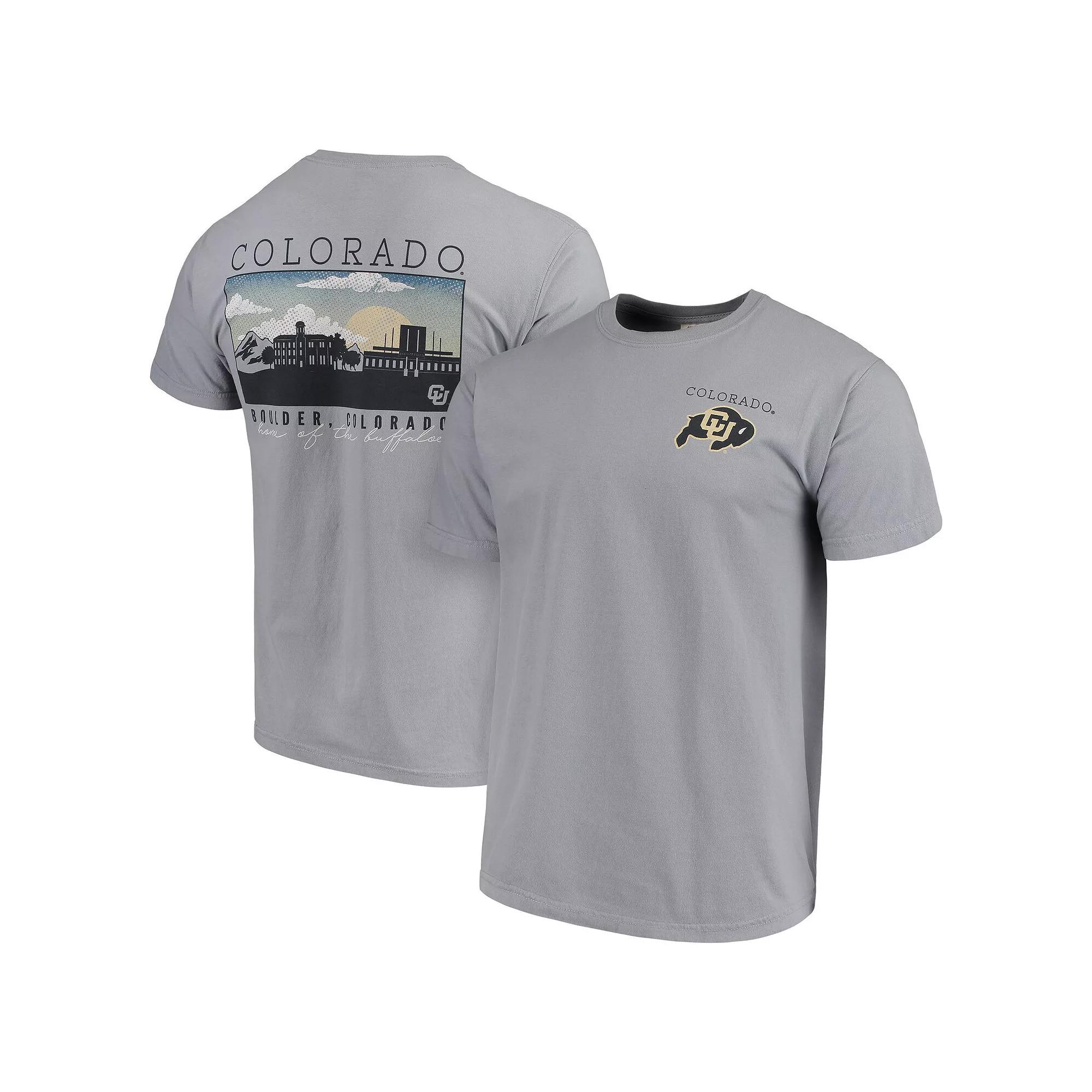 Men's Gray Colorado Buffaloes Comfort Colors Campus Scenery T-Shirt,  Product Image