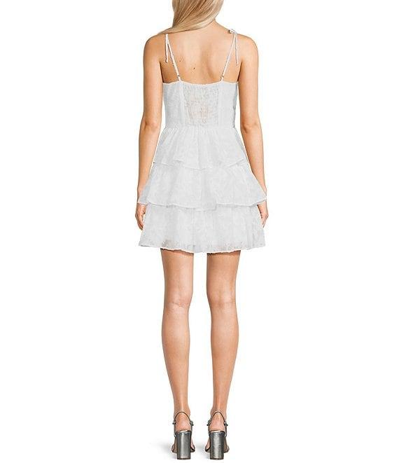 Next Up Spaghetti Strap Floral Print Tiered Skirt Dress Product Image