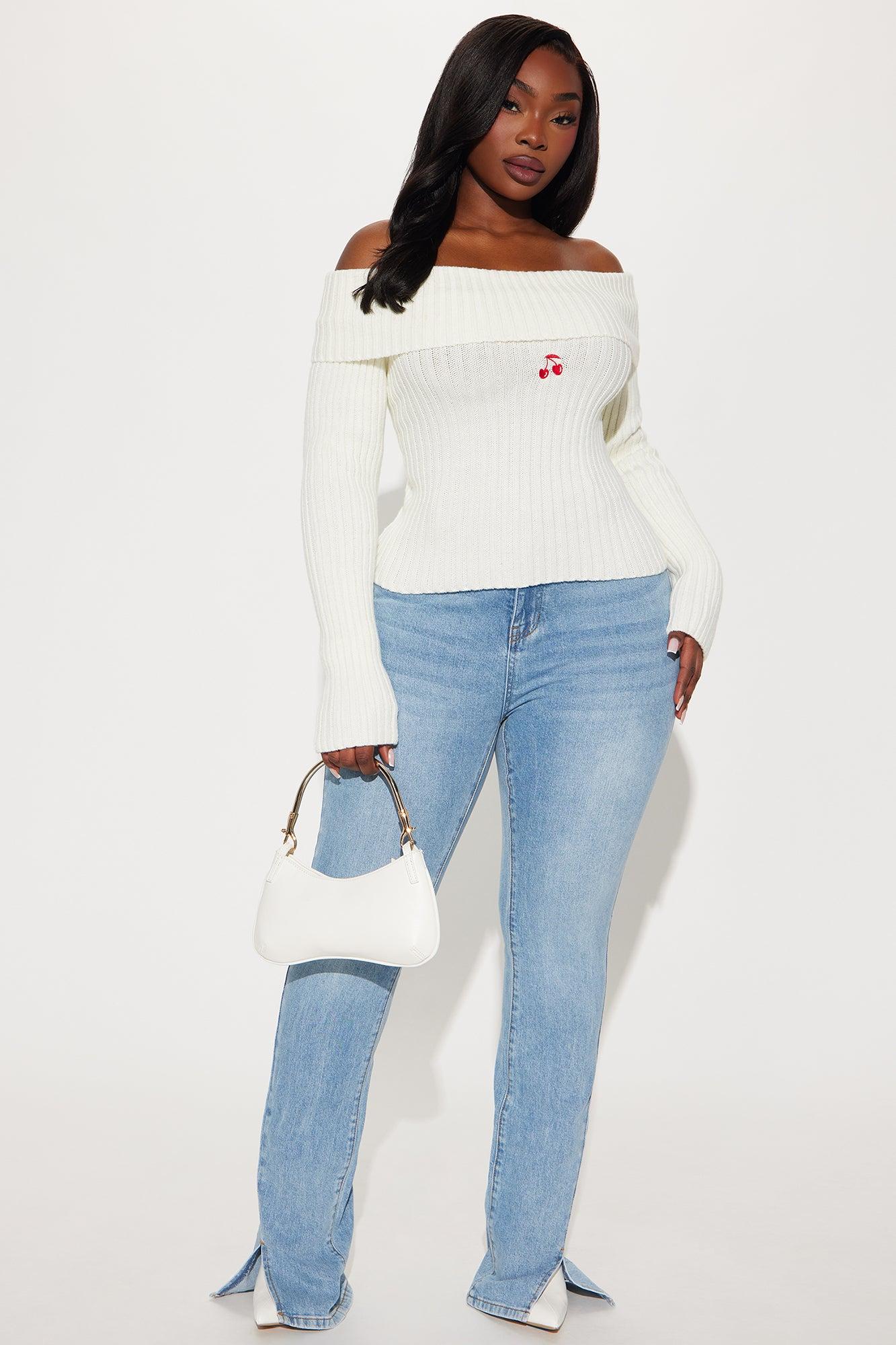 Tastes Like Cherries Sweater - Ivory Product Image