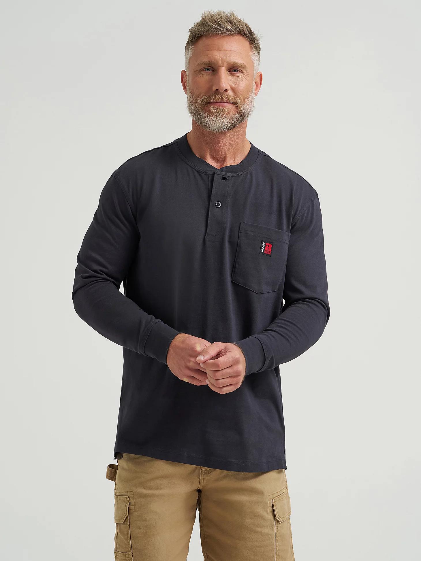 Wrangler® RIGGS Workwear® Long Sleeve Solid Henley | Men's SHIRTS | Wrangler® Product Image