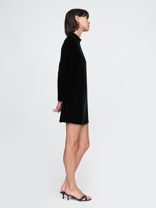 Recycled Velvet Puff-Sleeve Mini Dress Product Image