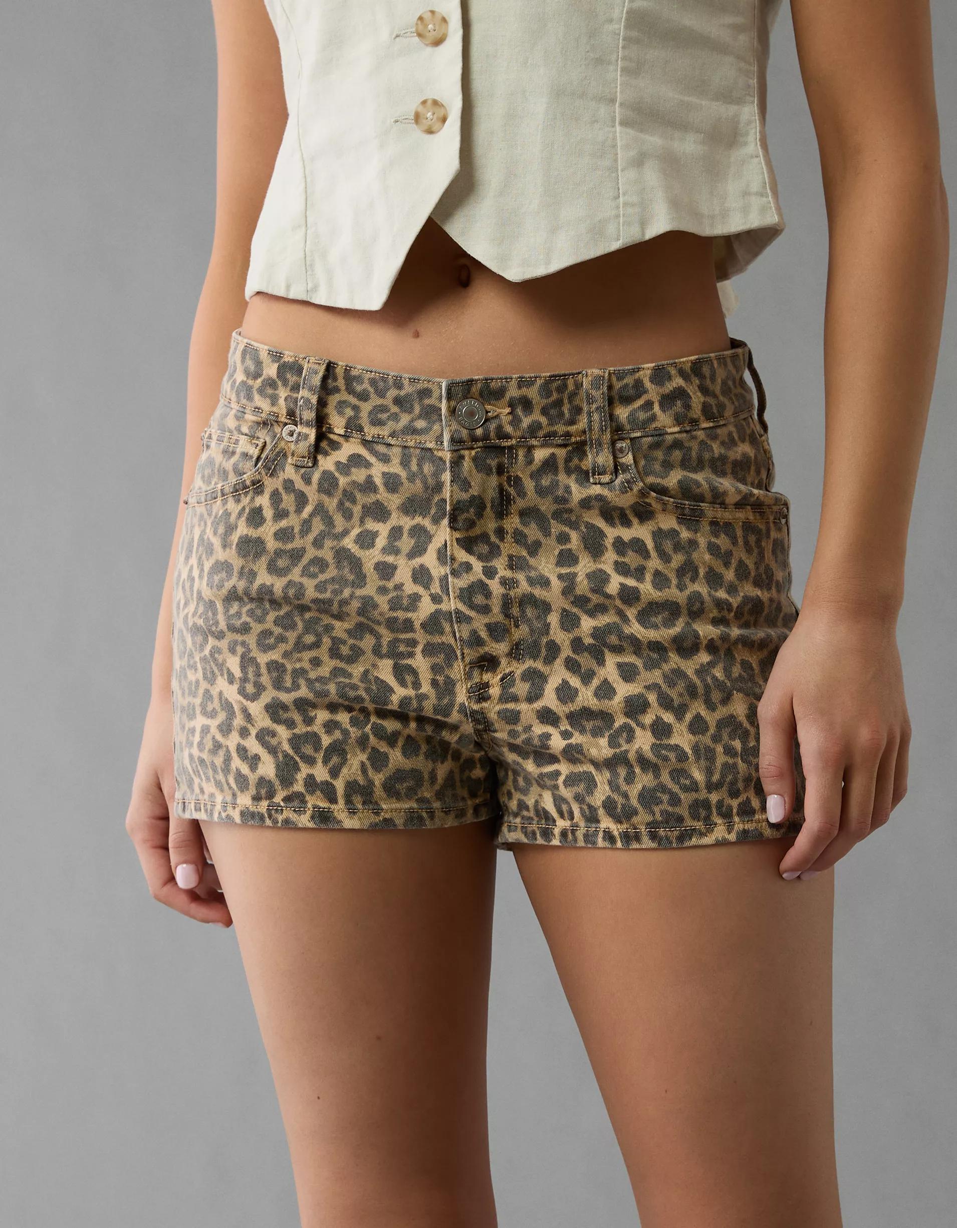 AE Stretch Leopard Perfect Shortie Product Image
