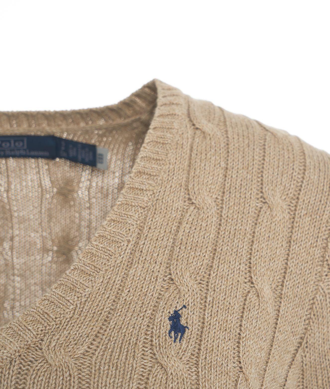 Cable knit pullover with embroidered logo Product Image