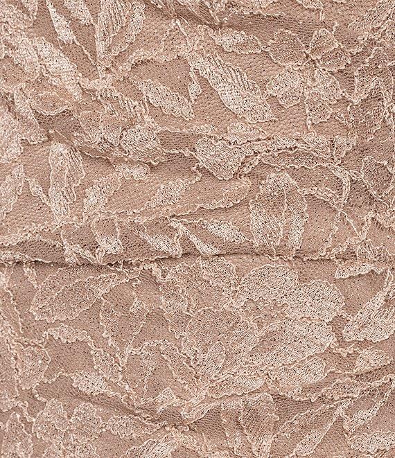 Jessica Howard 3/4 Sleeve Crew Neck Side Tuck Lace Gown Product Image