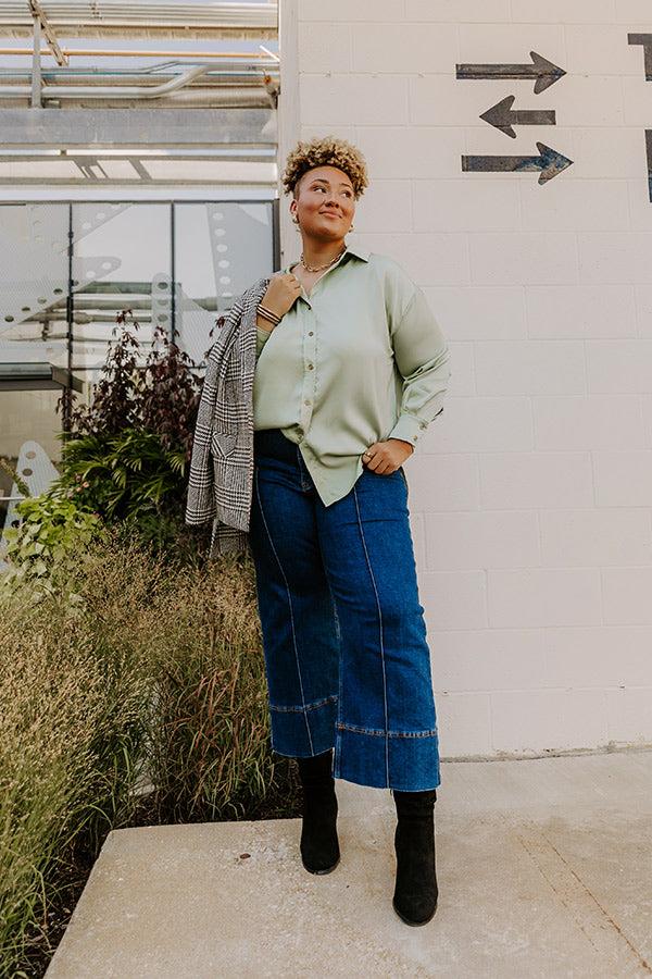 The Zoey Midrise Wide Leg Jean Curves Product Image