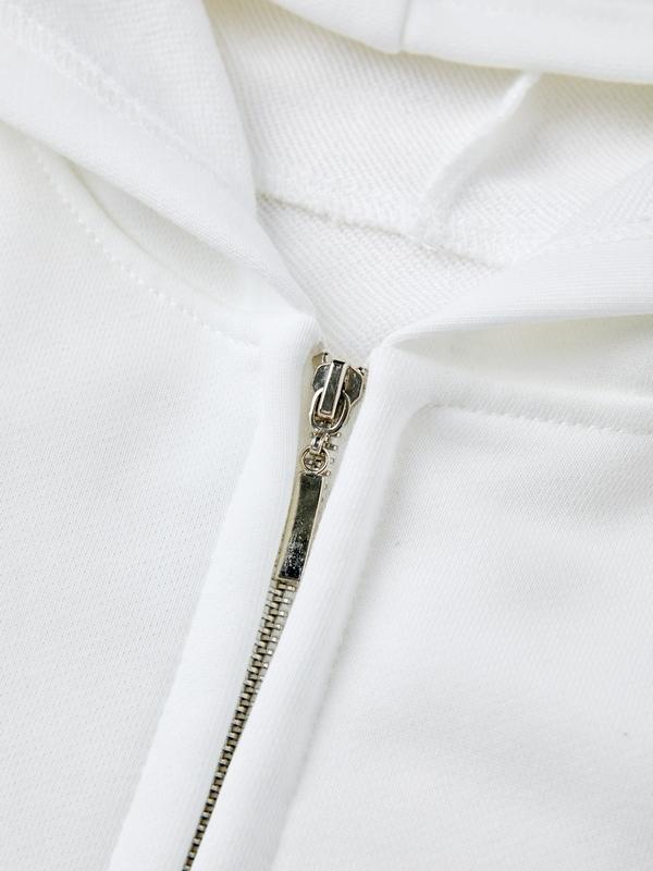 Contrast Color Star Print Oversized Hoodie Product Image