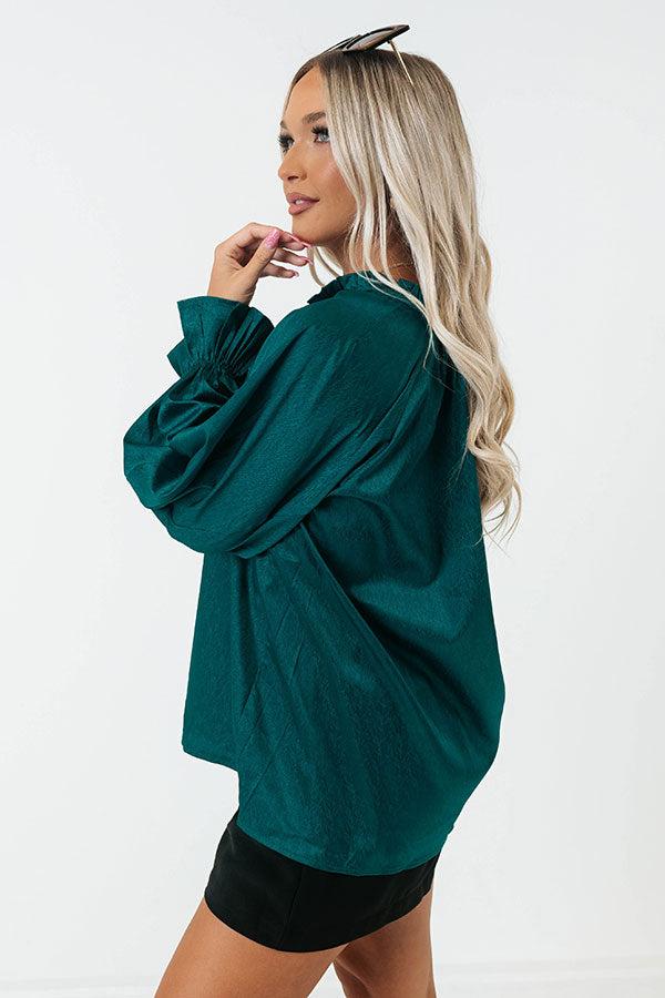 Really Dreamy Shift Top In Teal Product Image