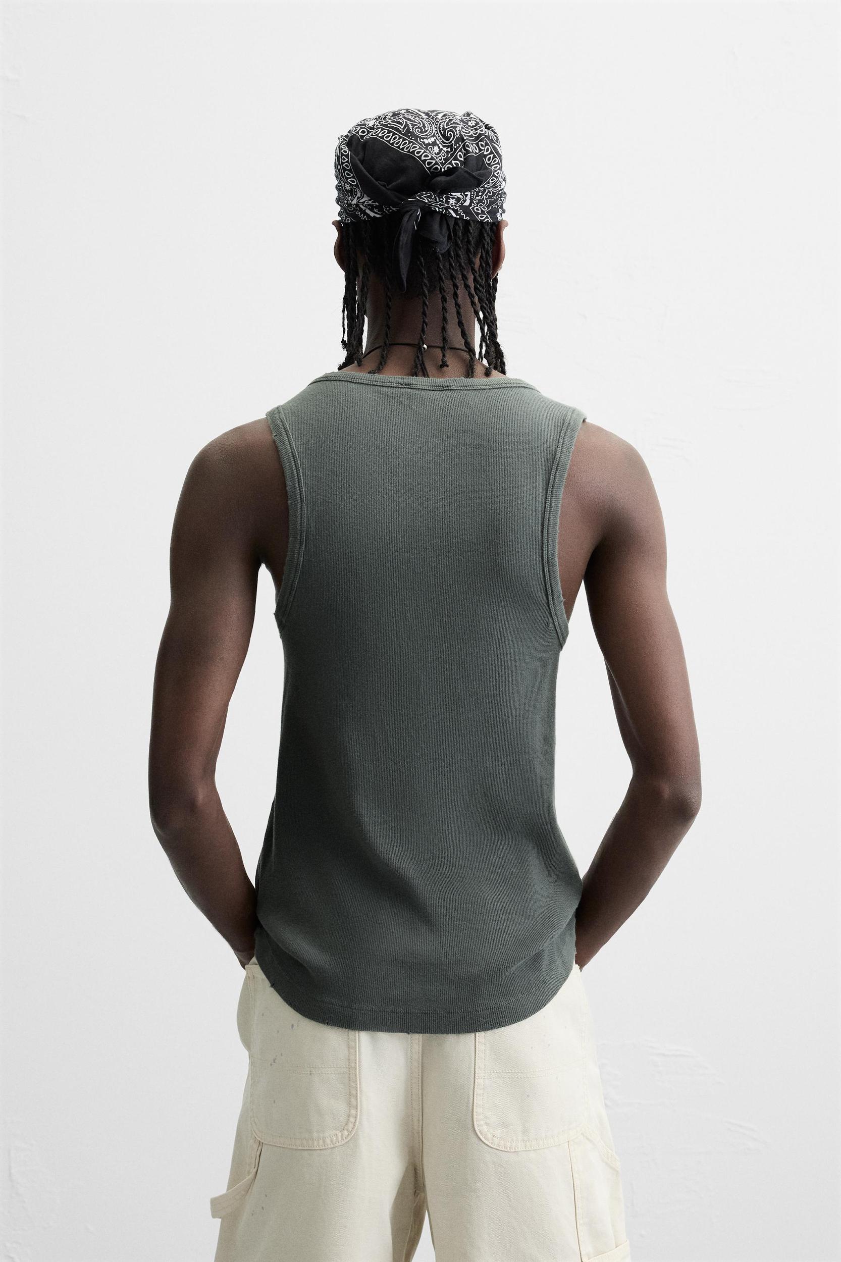 WASHED RIBBED TANK TOP Product Image