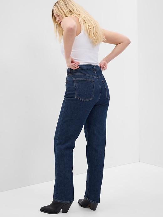 High Rise Cheeky Straight Jeans Product Image
