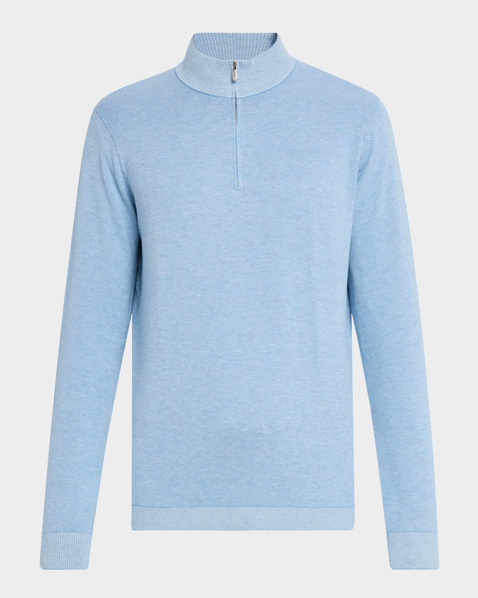 Men's Birdseye Knit Quarter-Zip Sweater Product Image