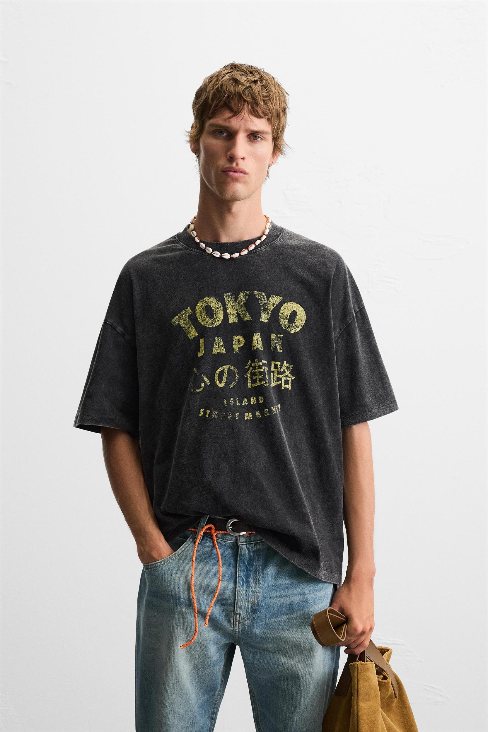 WASHED PRINT T-SHIRT Product Image