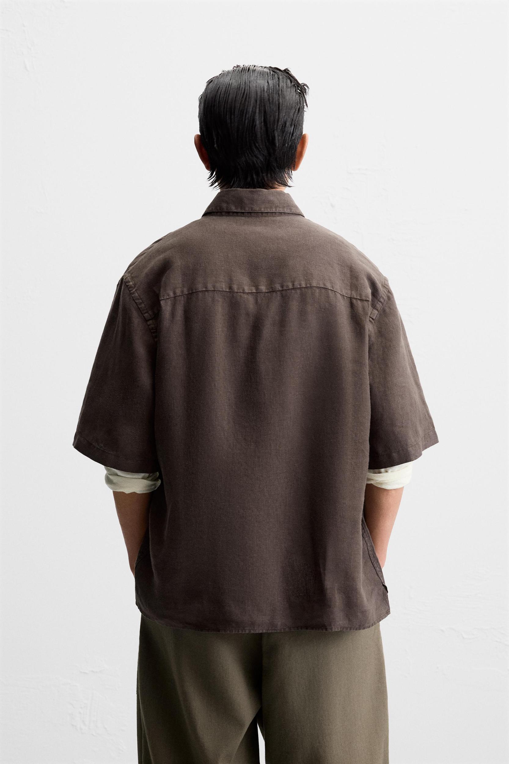 100% WASHED LINEN SHIRT Product Image