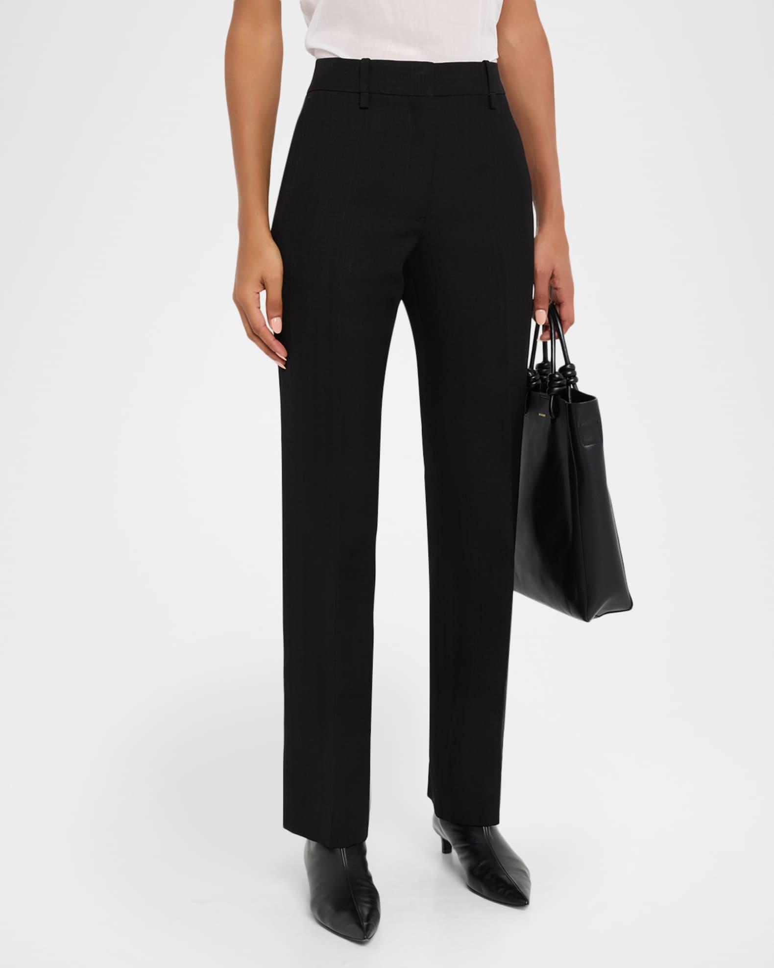 Slim-Leg Split-Hem Trousers Product Image