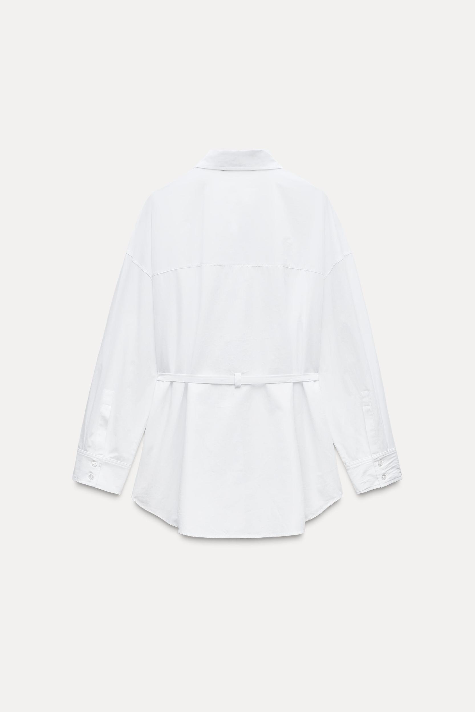 BELTED POPLIN SHIRT Product Image